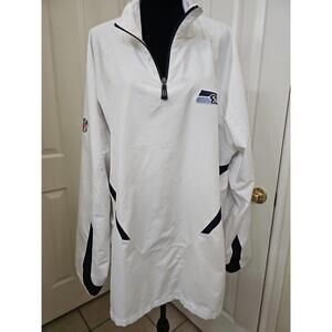 NFL Seattle Seahawks Men's‎ Jacket 2XL White Reebok On field Windbreaker